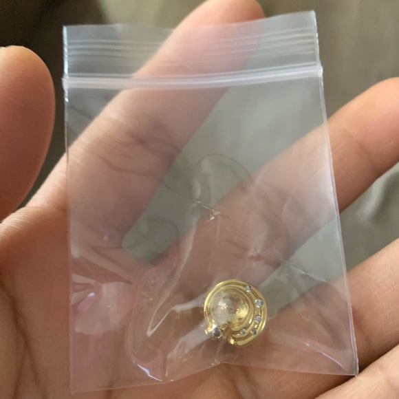 NWOT Gold Sparkling Shooting Star Charm Sterling Silver 925 - Picture 7 of 16